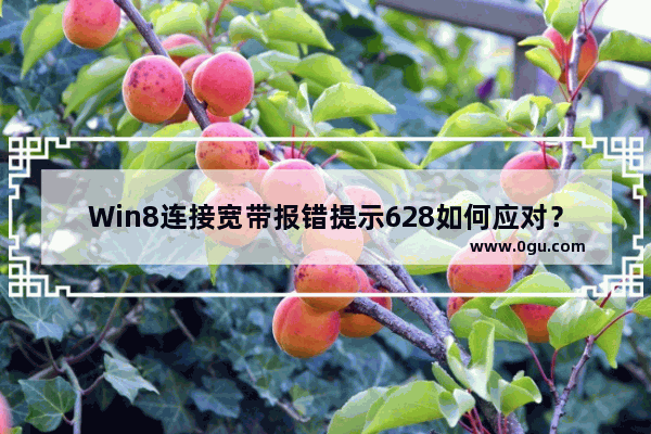 Win8连接宽带报错提示628如何应对？