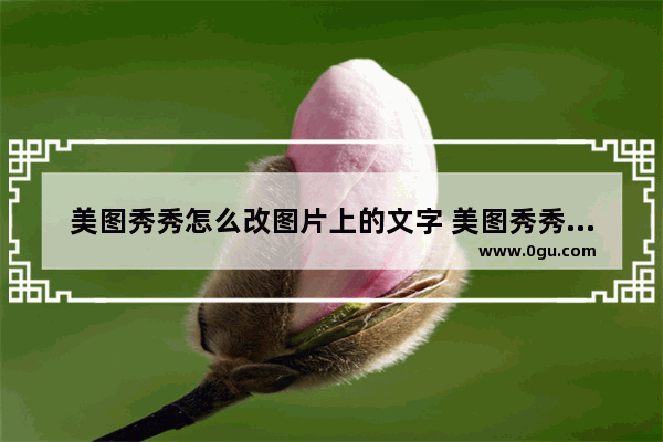 美图秀秀怎么改图片上的文字 美图秀秀改图片上文字的方法