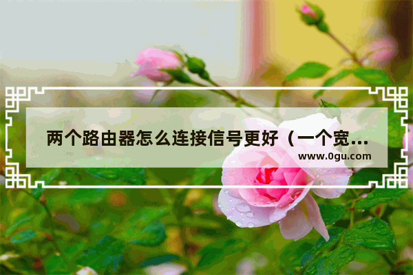 两个路由器怎么连接信号更好（一个宽带装2个路由器的方法）
