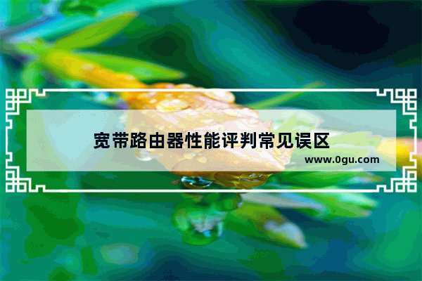 宽带路由器性能评判常见误区