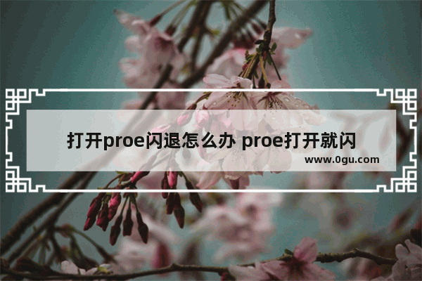 打开proe闪退怎么办 proe打开就闪退解决方法