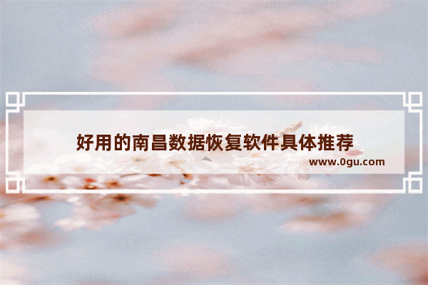 好用的南昌数据恢复软件具体推荐