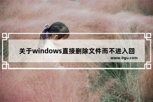 关于windows直接删除文件而不进入回收站,