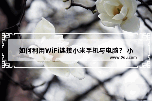 如何利用WiFi连接小米手机与电脑？ 小米手机与电脑的图文教程