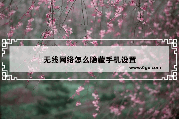 无线网络怎么隐藏手机设置