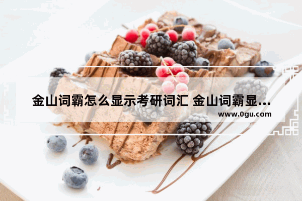 金山词霸怎么显示考研词汇 金山词霸显示考研词汇方法