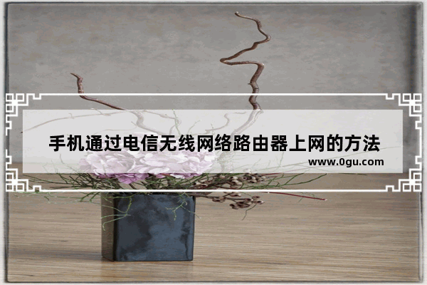 手机通过电信无线网络路由器上网的方法