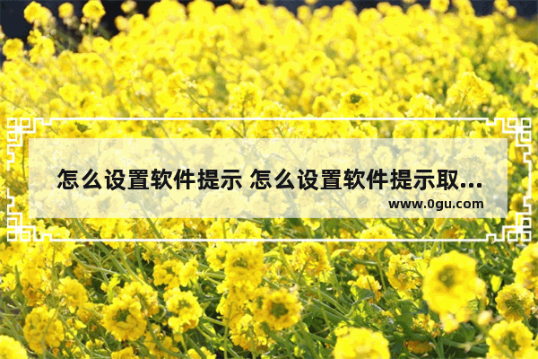 怎么设置软件提示 怎么设置软件提示取下引伸计