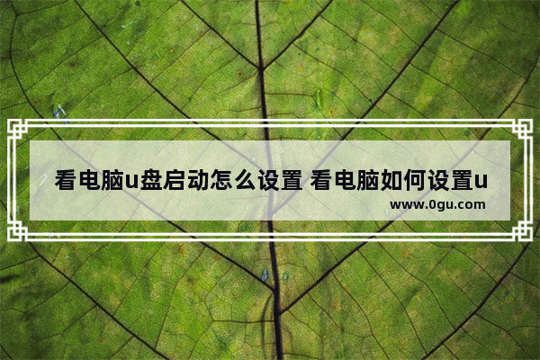 看电脑u盘启动怎么设置 看电脑如何设置u盘启动
