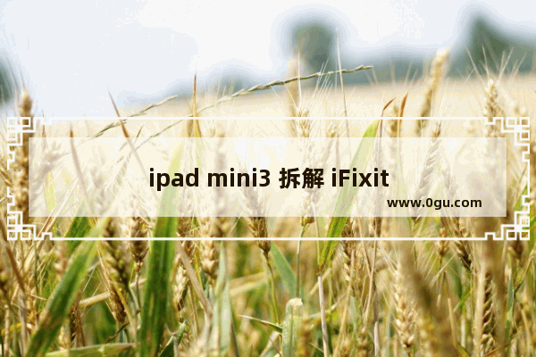 ipad mini3 拆解 iFixit拆解苹果iPad mini3维修难度大