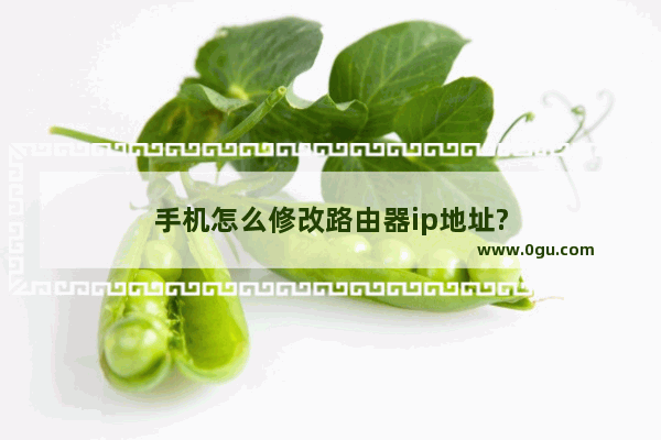 手机怎么修改路由器ip地址?