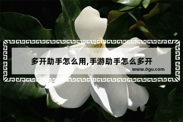 多开助手怎么用,手游助手怎么多开