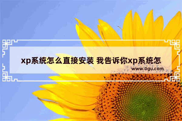 xp系统怎么直接安装 我告诉你xp系统怎么安装