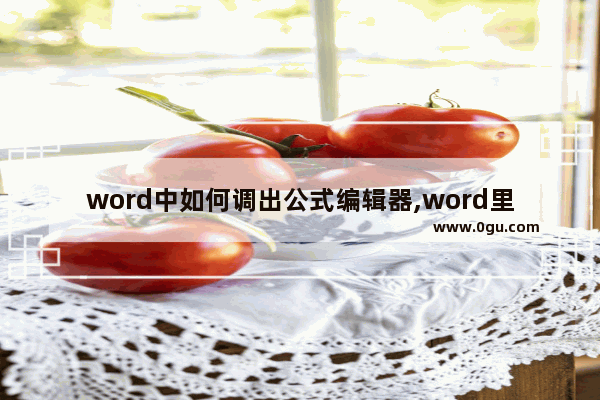 word中如何调出公式编辑器,word里的公式编辑器怎么调出来