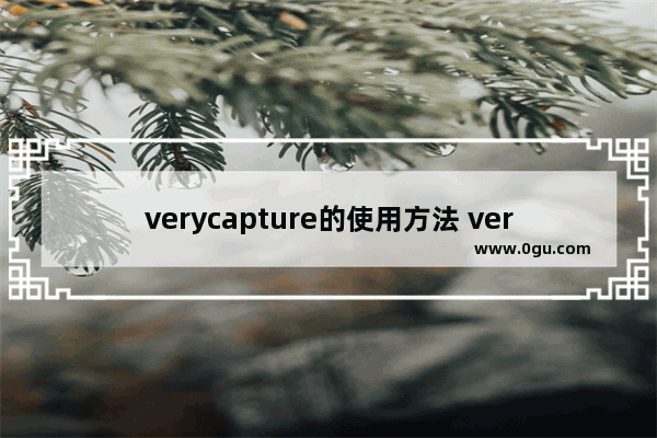 verycapture的使用方法 verycapture如何使用