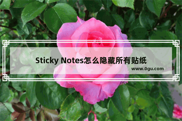 Sticky Notes怎么隐藏所有贴纸 Sticky Notes隐藏所有贴纸的方法
