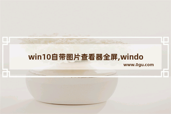 win10自带图片查看器全屏,windows图片查看器如何全屏