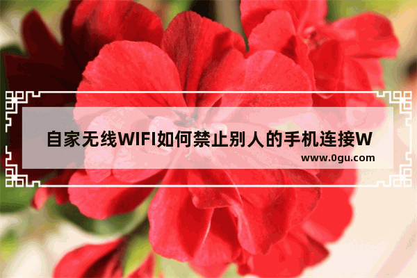 自家无线WIFI如何禁止别人的手机连接WIFI