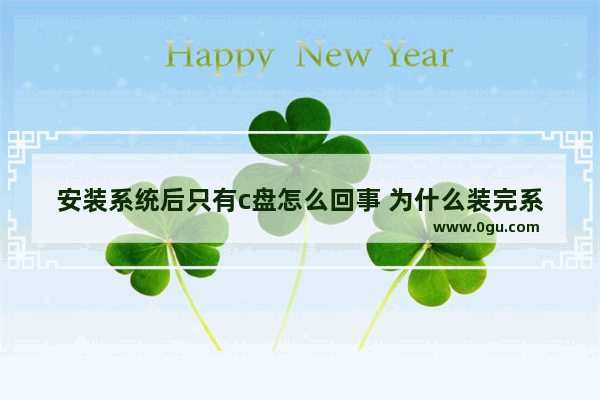 安装系统后只有c盘怎么回事 为什么装完系统只有c盘了