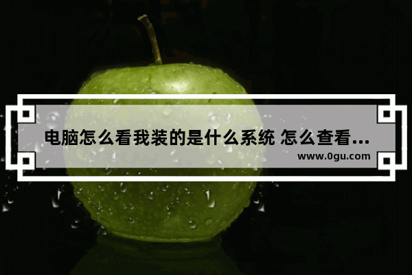 电脑怎么看我装的是什么系统 怎么查看电脑装的什么系统