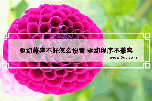 驱动兼容不好怎么设置 驱动程序不兼容