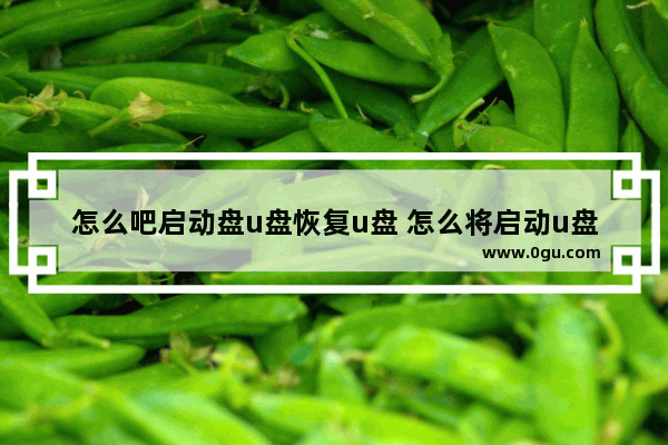 怎么吧启动盘u盘恢复u盘 怎么将启动u盘,弄回常规u盘