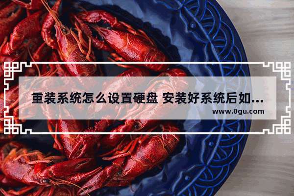 重装系统怎么设置硬盘 安装好系统后如何设置从硬盘重启