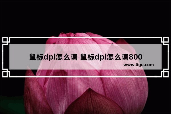 鼠标dpi怎么调 鼠标dpi怎么调800