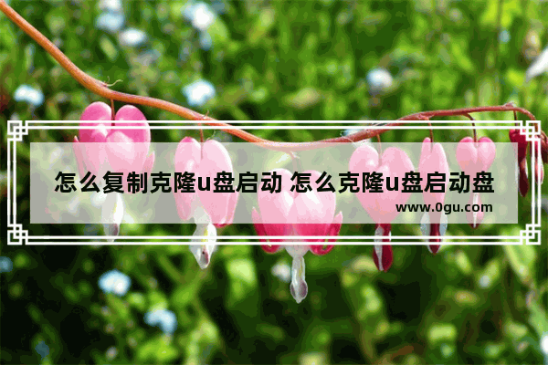 怎么复制克隆u盘启动 怎么克隆u盘启动盘里面的系统