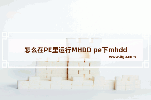怎么在PE里运行MHDD pe下mhdd