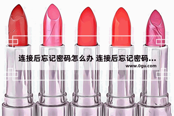 连接后忘记密码怎么办 连接后忘记密码怎么办啊