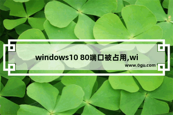 windows10 80端口被占用,windows 80端口被占用