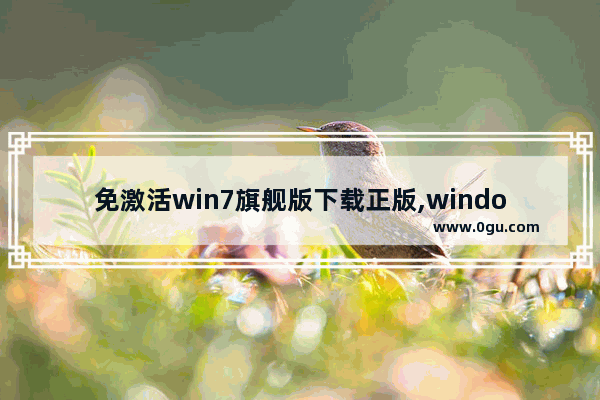 免激活win7旗舰版下载正版,windows7免激活版