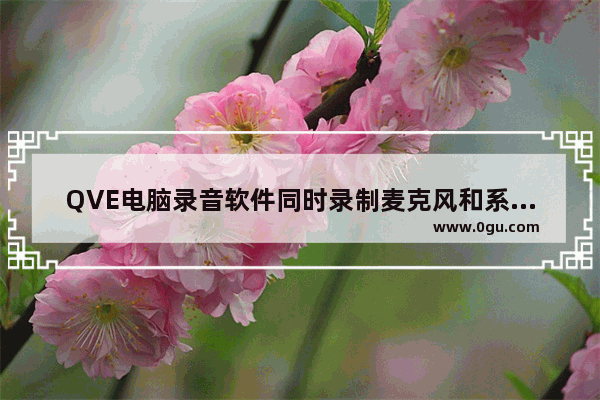QVE电脑录音软件同时录制麦克风和系统声音方法 QVE电脑录音软件如何同时录制麦克风和系统声音