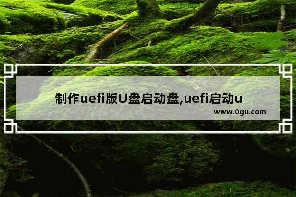制作uefi版U盘启动盘,uefi启动u盘制作工具