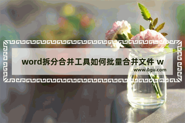 word拆分合并工具如何批量合并文件 word拆分合并工具批量合并文件方法