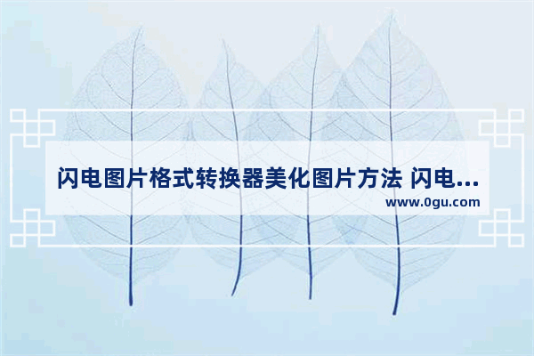 闪电图片格式转换器美化图片方法 闪电图片格式转换器如何美化图片