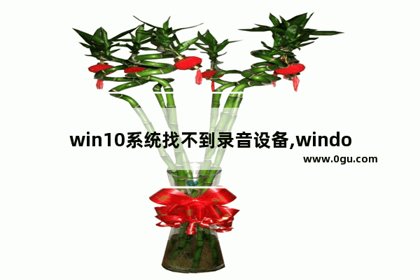 win10系统找不到录音设备,windows10录音机找不到了
