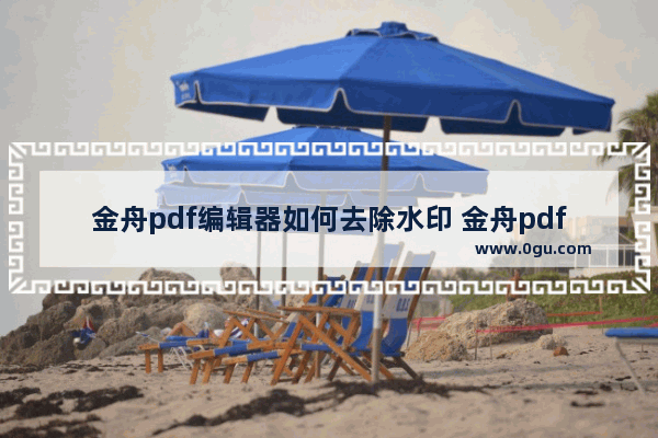金舟pdf编辑器如何去除水印 金舟pdf编辑器去除水印的方法