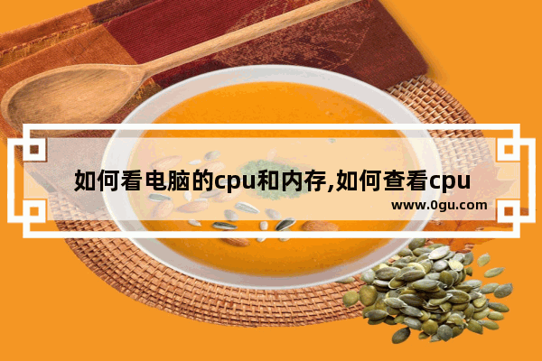 如何看电脑的cpu和内存,如何查看cpu和内存