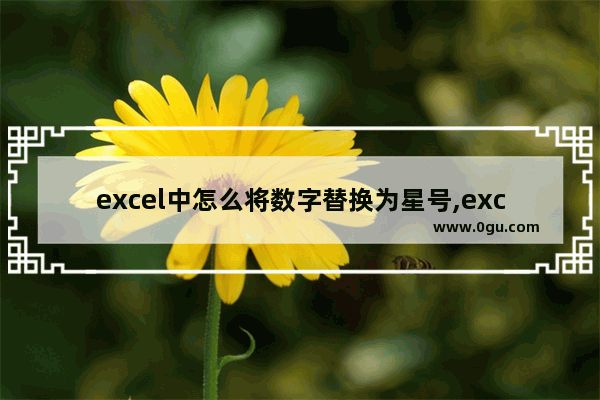 excel中怎么将数字替换为星号,excel星号怎么替换