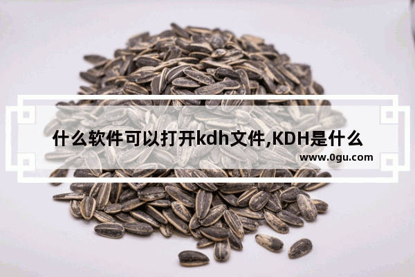 什么软件可以打开kdh文件,KDH是什么文件