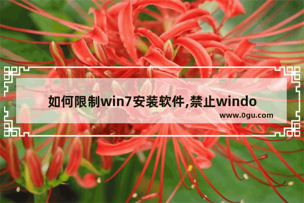 如何限制win7安装软件,禁止windows7安装软件