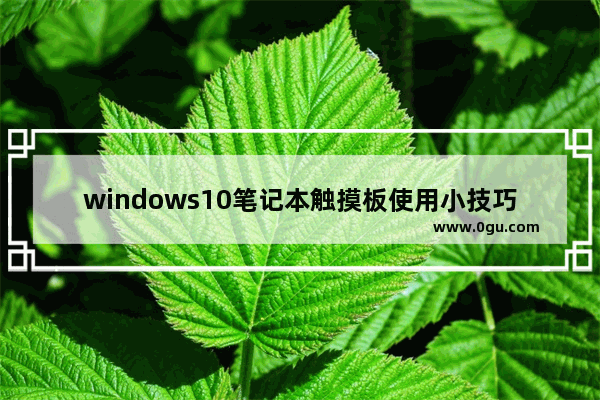 windows10笔记本触摸板使用小技巧,笔记本win10触摸板手势怎么开启