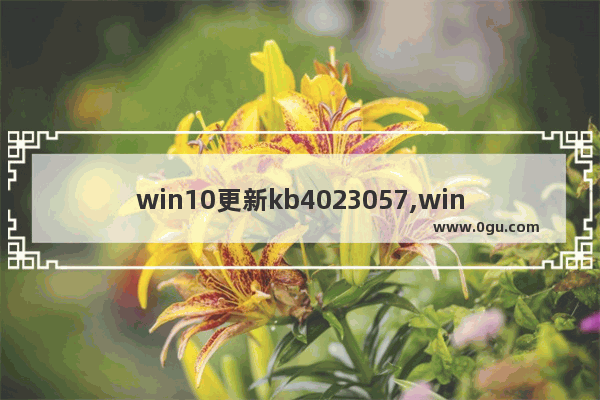 win10更新kb4023057,win10更新kb4592438 2