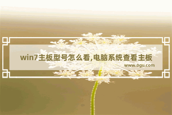 win7主板型号怎么看,电脑系统查看主板型号