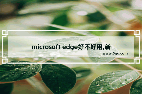 microsoft edge好不好用,新版microsoft edge好用吗