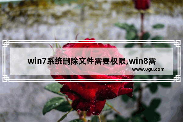 win7系统删除文件需要权限,win8需要权限才能删除怎么删除