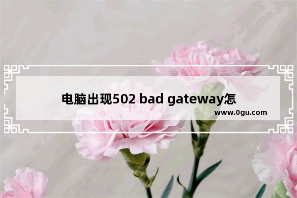 电脑出现502 bad gateway怎么办,电脑上出现502 bad gateway是什么意思