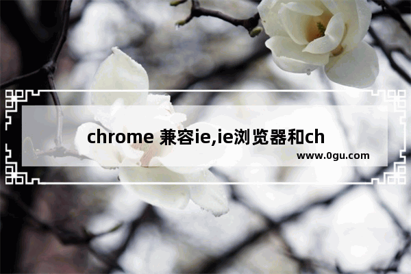 chrome 兼容ie,ie浏览器和chrome浏览器兼容问题